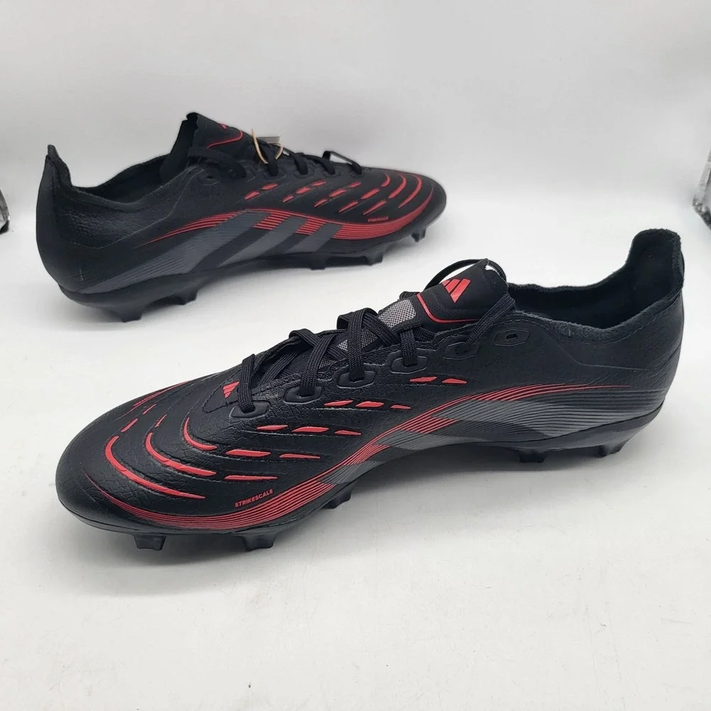 Adidas Predator‎ League FG MG Mens 12 Black Red Soccer Cleats ID1328 NWOB